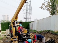 江蘇蘇州湖東110千伏變電站3號主變擴(kuò)建工程線路工程頂管部分